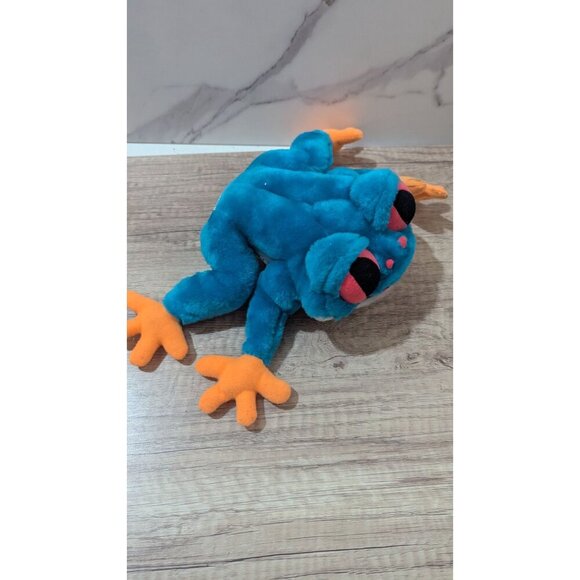 Blue & Orange Plush Frog Stuffed Animal 12" By Great American Toy Co. Soft - Picture 4 of 9